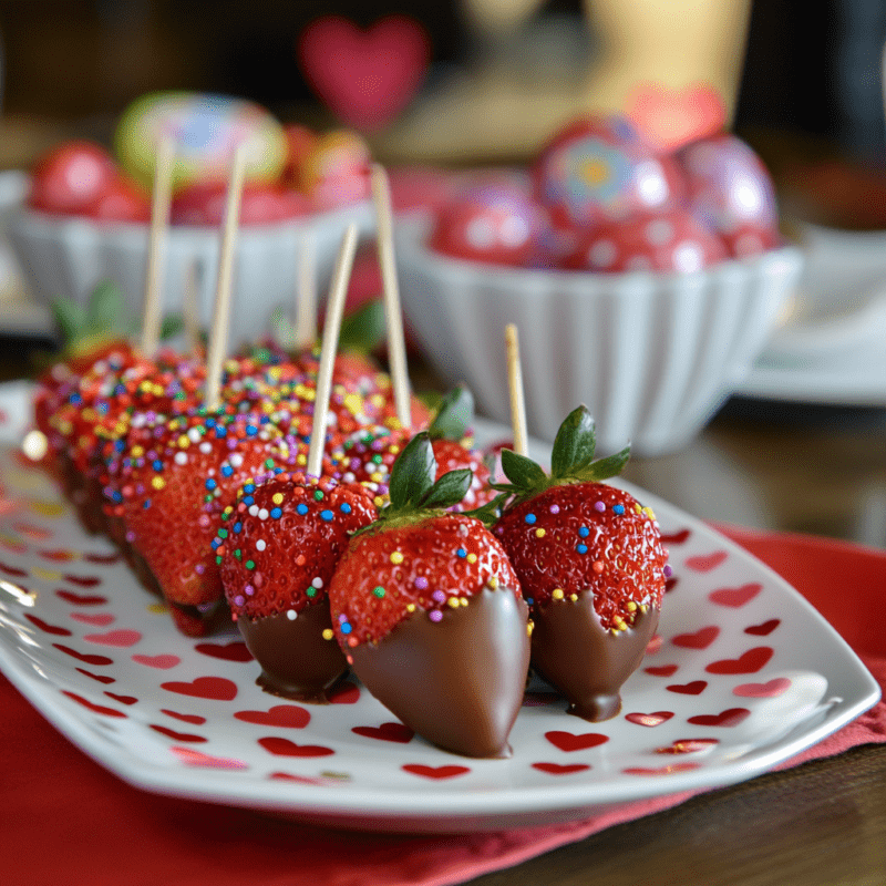 Chocolate-Covered Strawberry Pops