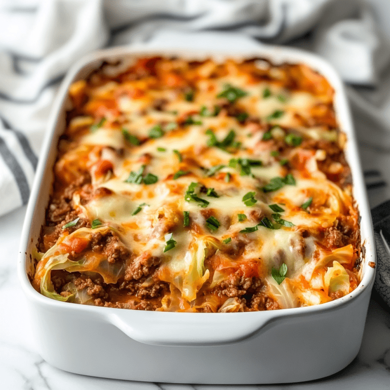 Keto Beef Cabbage Roll Casserole