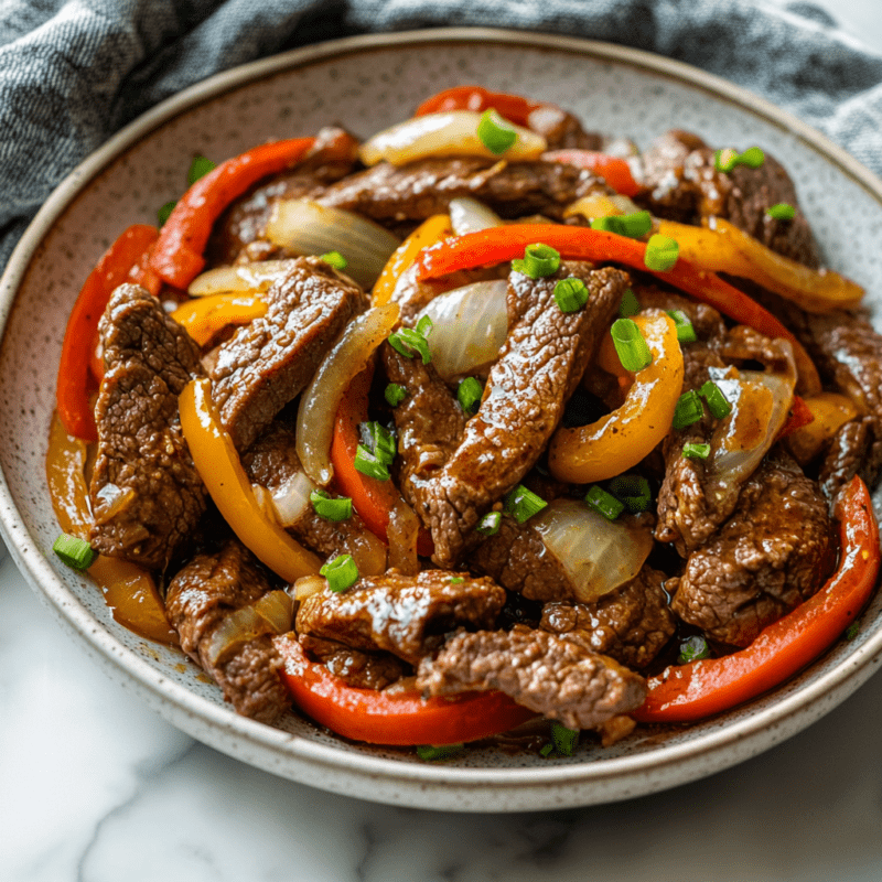 Keto Beef Pepper Steak