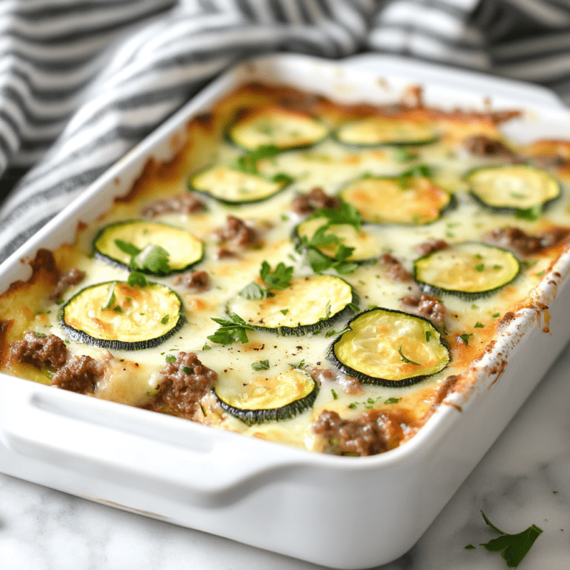 Keto Beef Zucchini Lasagna