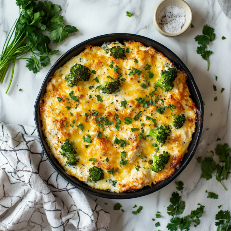Keto Broccoli Cheese Chicken Casserole