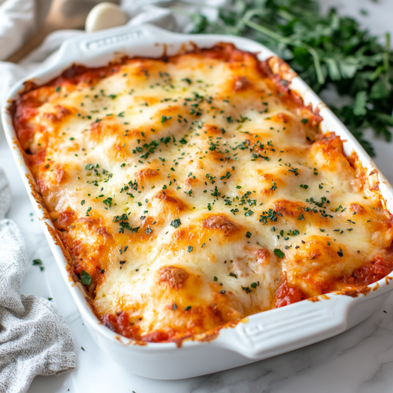Keto Chicken Parmesan Casserole