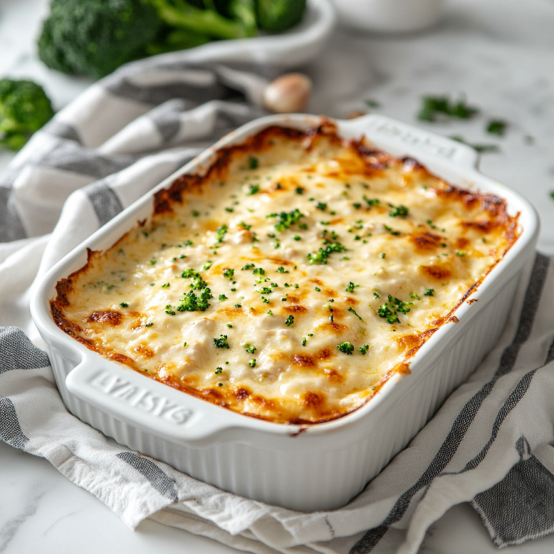 Keto Chicken and Broccoli Casserole