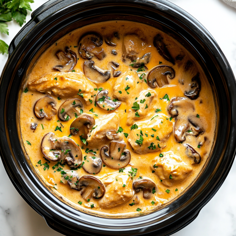 Keto Chicken and Mushroom Casserole