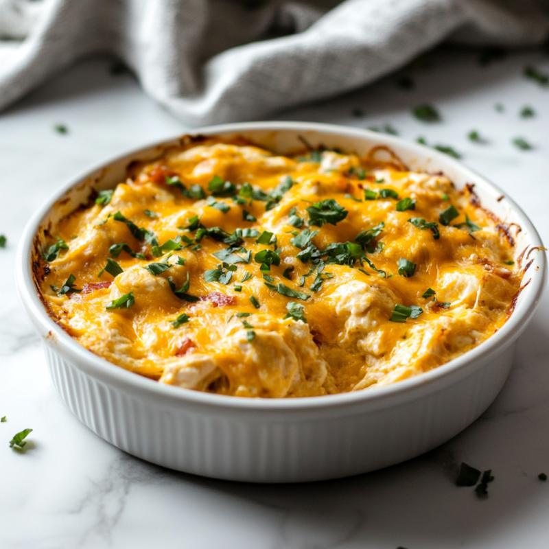 Keto Creamy Bacon Ranch Chicken Casserole