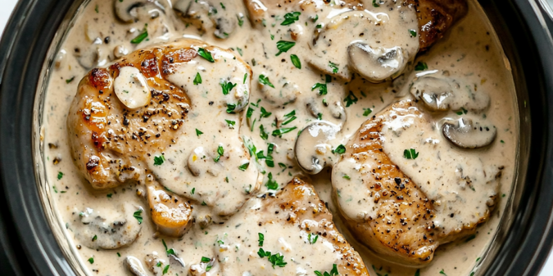 Slow Cooker Creamy Ranch Pork Chops