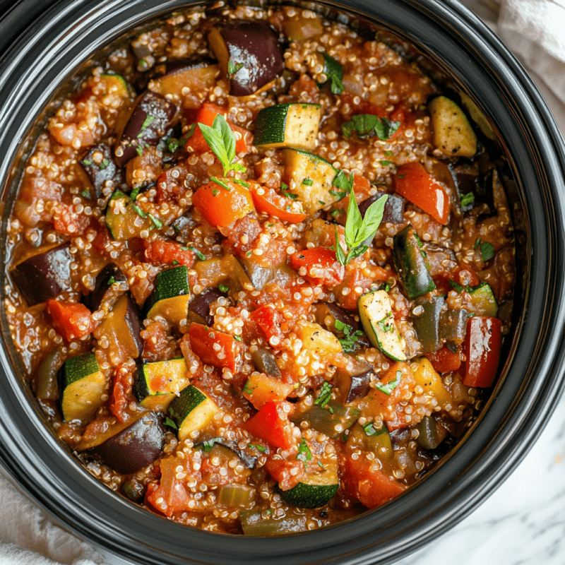 Slow Cooker Ratatouille with Quinoa