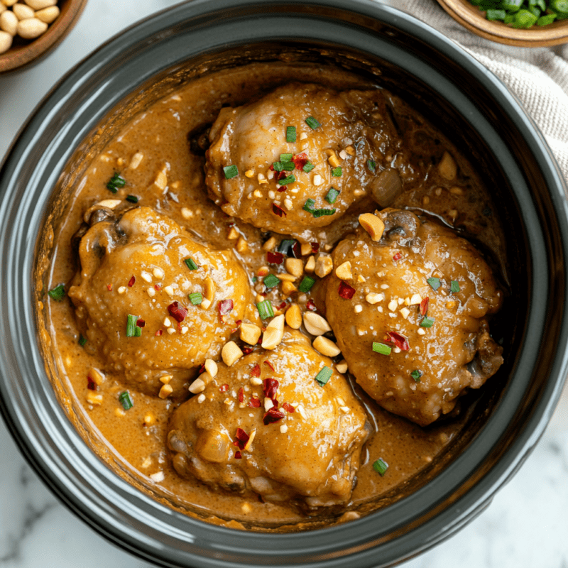 Slow Cooker Thai Peanut Chicken