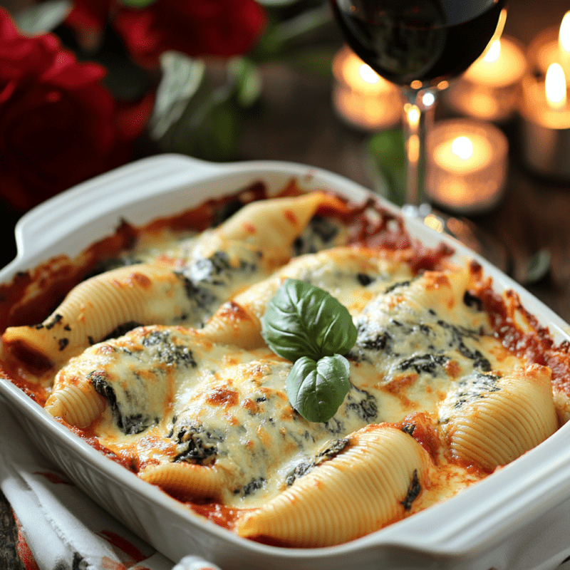 Spinach and Ricotta Stuffed Shells