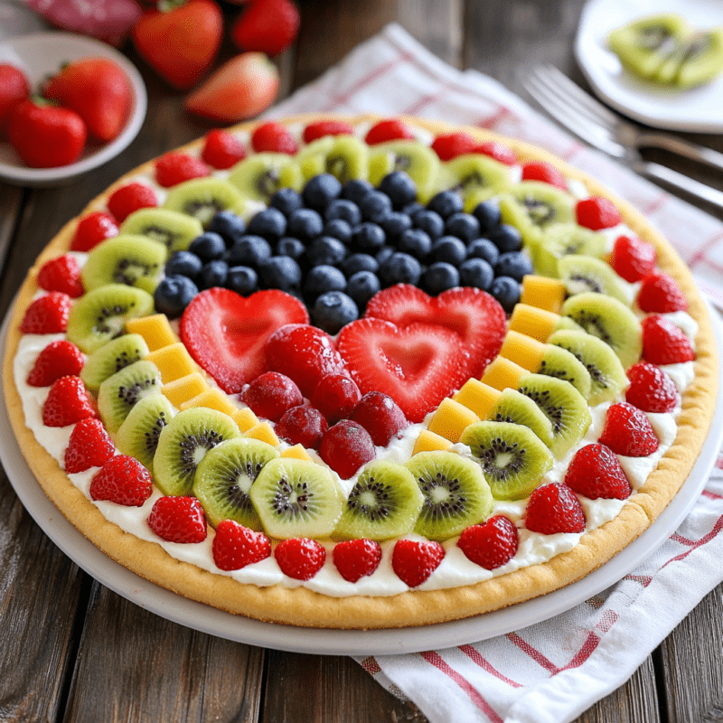 Valentine’s Day Fruit Pizza