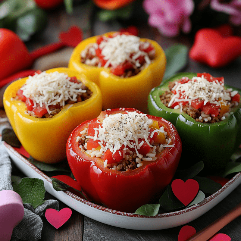 Valentine’s Day Stuffed Peppers