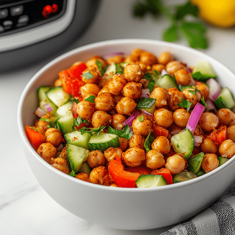 Air Fryer Chickpea Salad