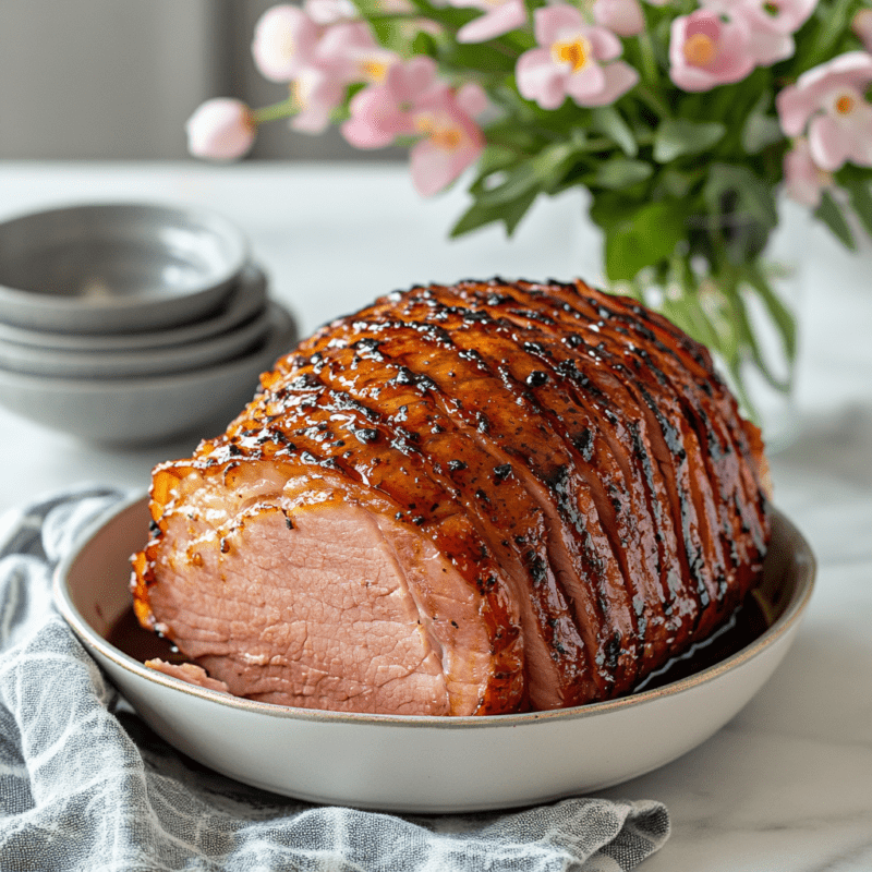Bourbon Glazed Ham