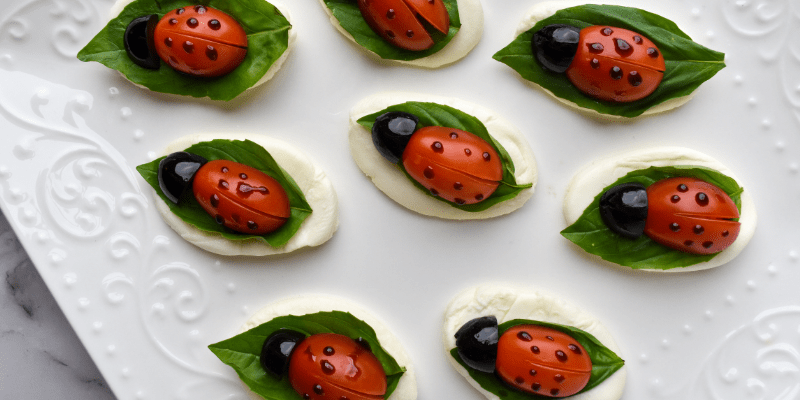Caprese Ladybug Appetizer