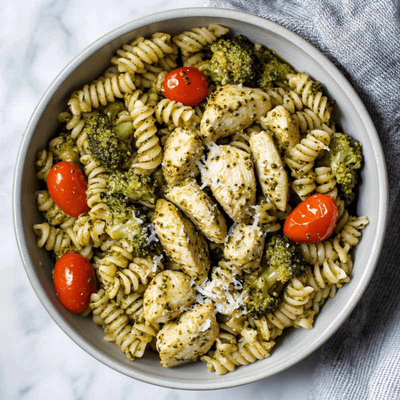 Chicken and Broccoli Pesto Pasta