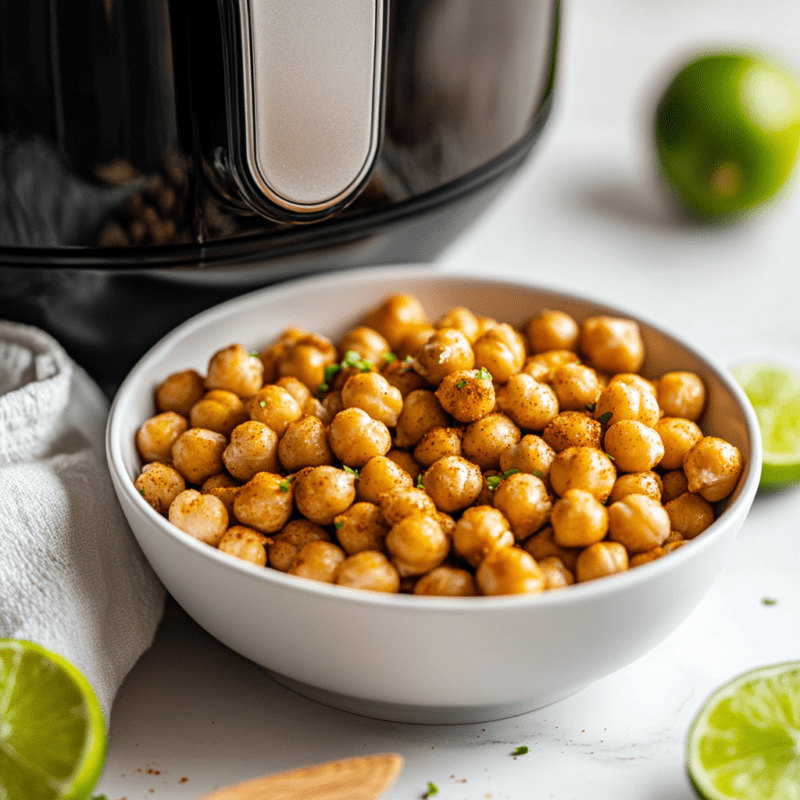 Chili Lime Air Fryer Chickpeas