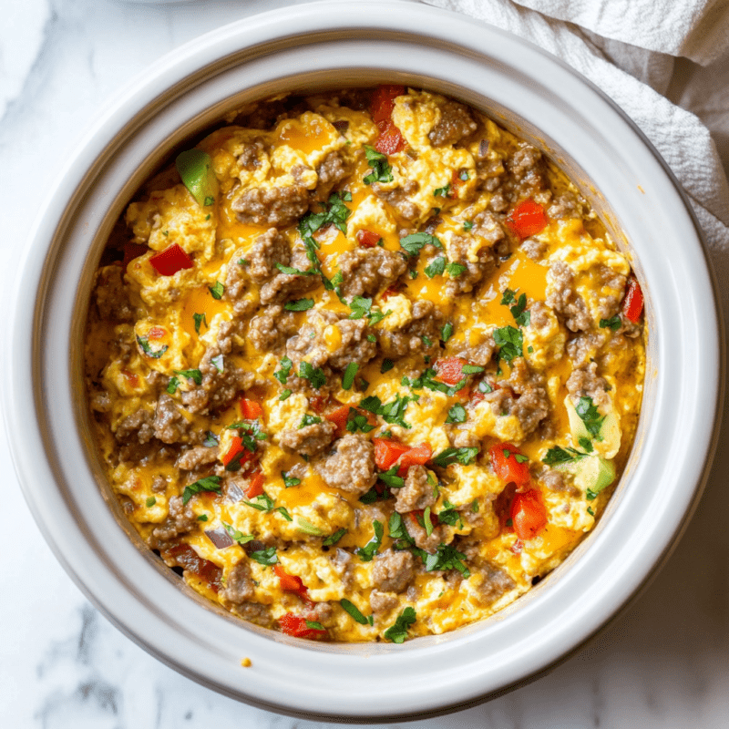 Crockpot Breakfast Burrito Filling