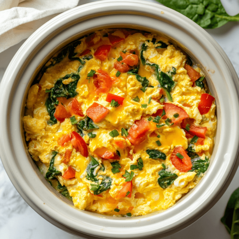 Crockpot Egg and Veggie Scramble