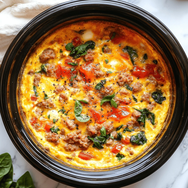 Crockpot Italian Breakfast Frittata