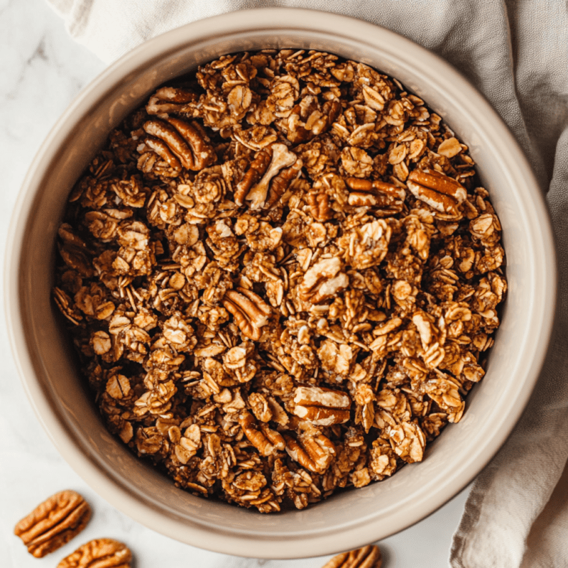 Crockpot Maple Pecan Granola