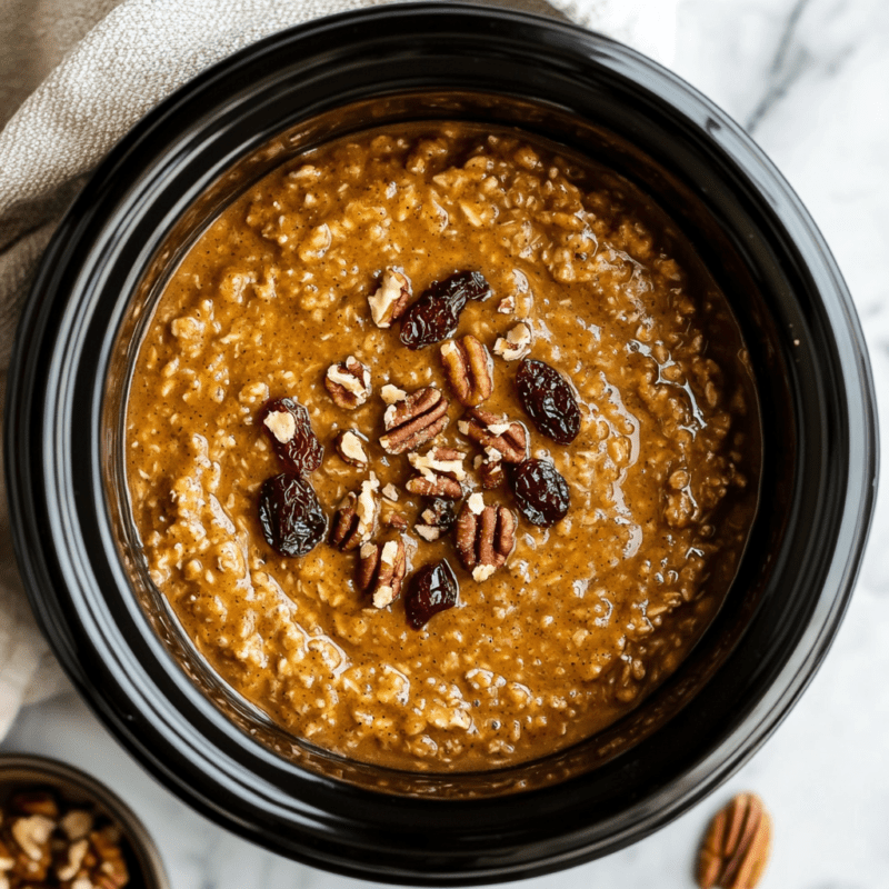 Crockpot Pumpkin Spice Oatmeal