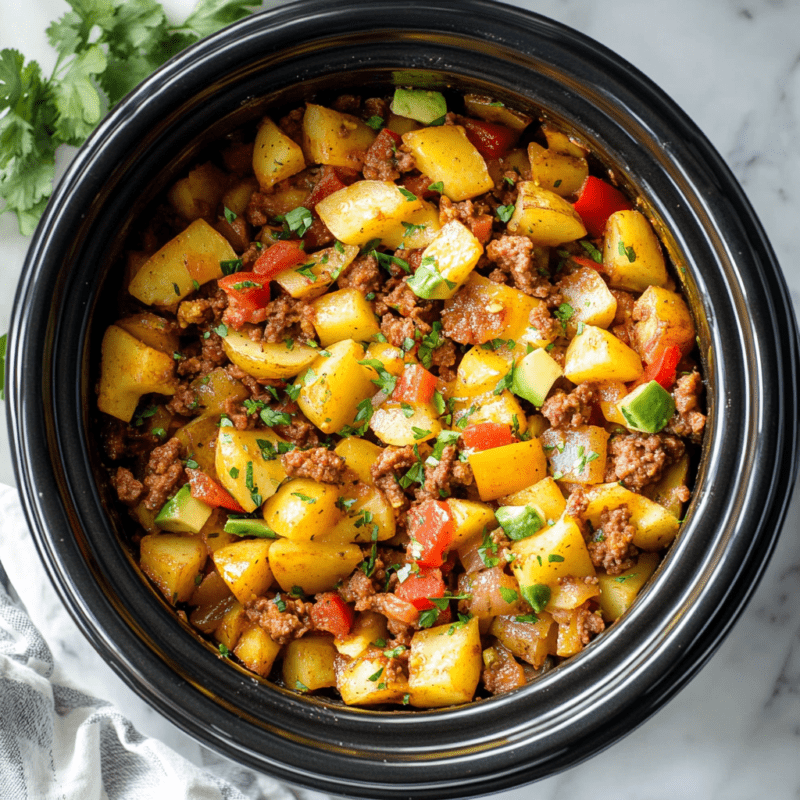 Crockpot Southwestern Breakfast Hash