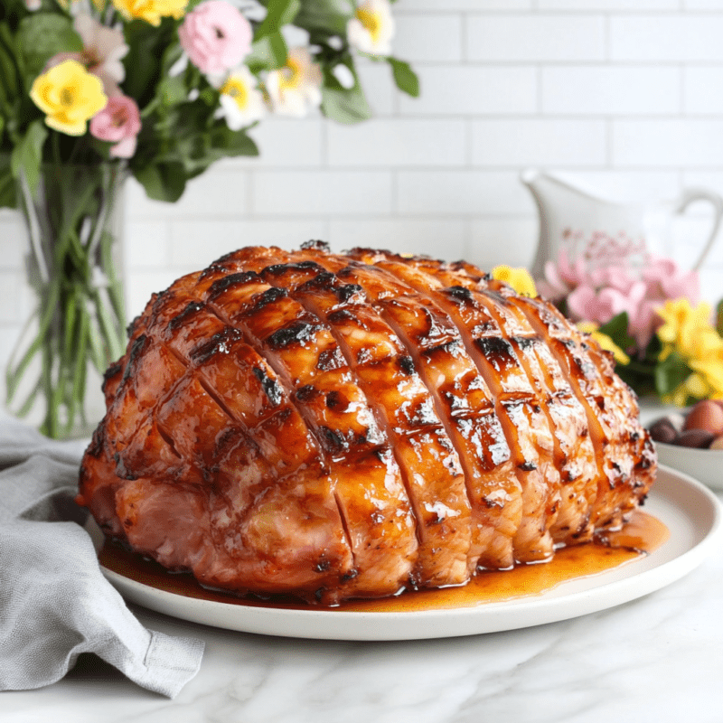 Cranberry Orange Glazed Ham