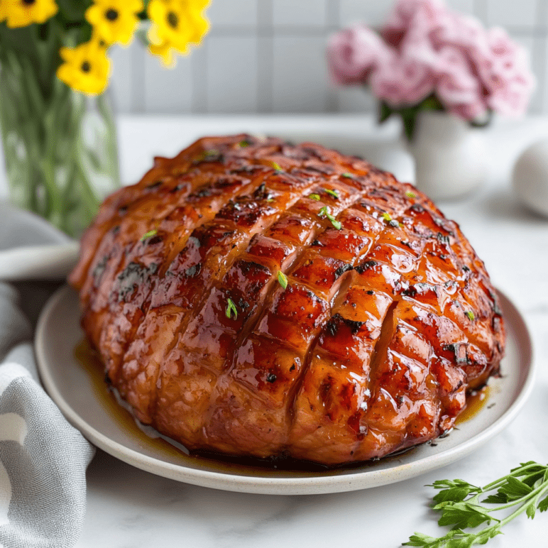 Easter Maple Mustard Glazed Ham