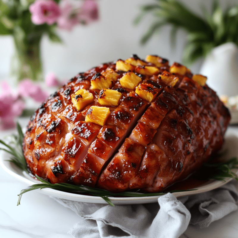Easter Maple Pineapple Glazed Ham