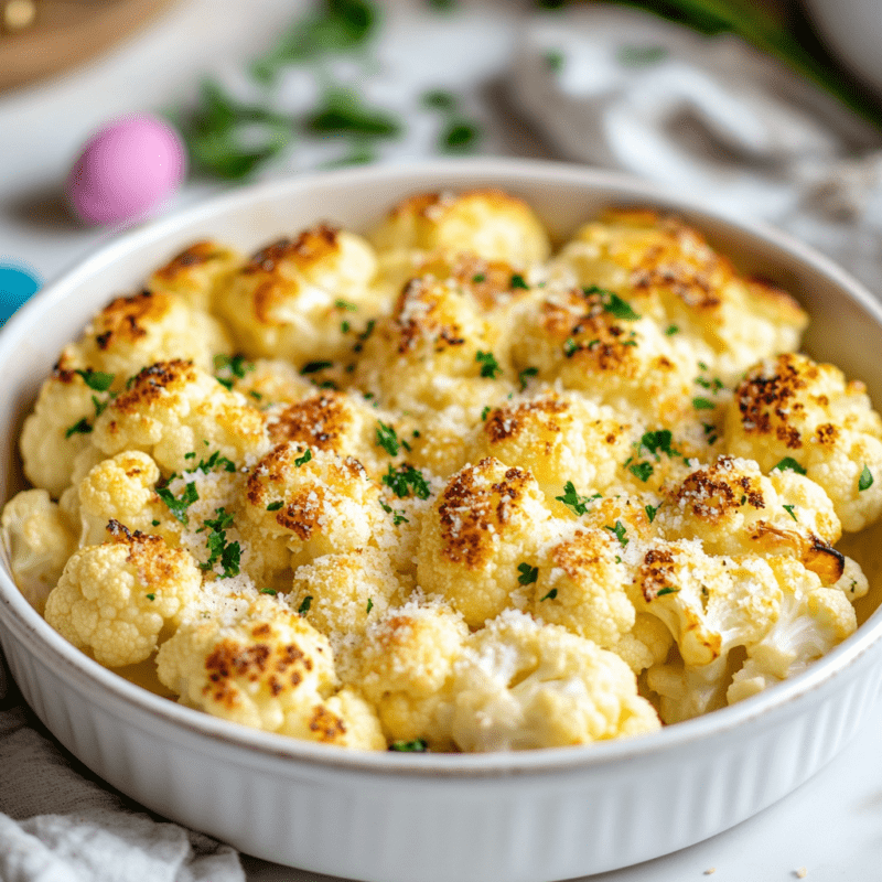 Garlic Parmesan Roasted Cauliflower