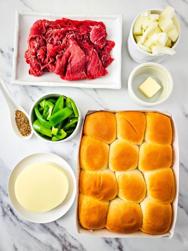 Philly Cheesesteak Sliders Ingredients