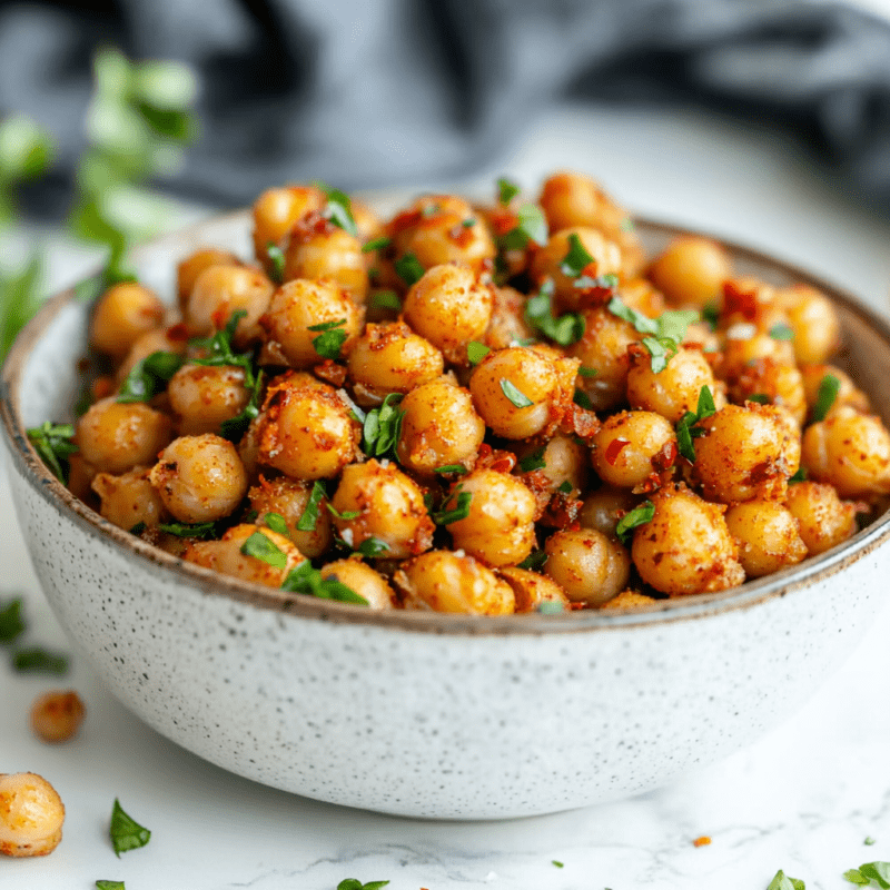 Spicy Air Fryer Chickpeas