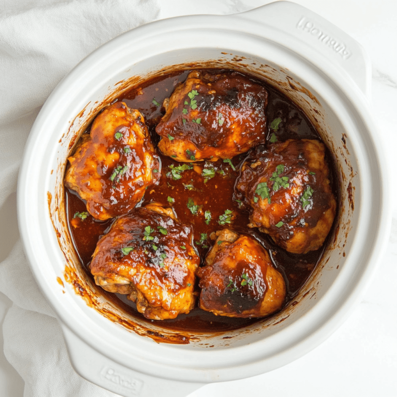 Crockpot BBQ Chicken Thighs