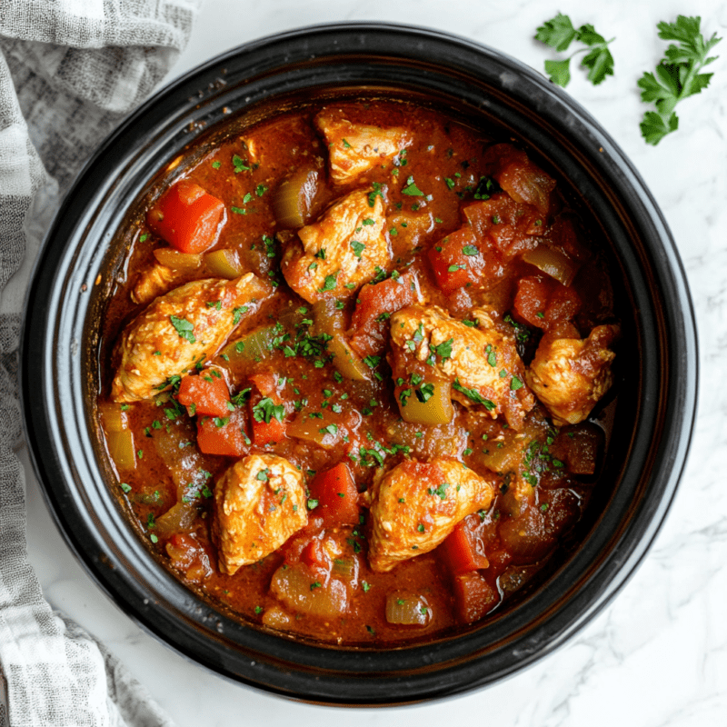 Crockpot Chicken Cacciatore