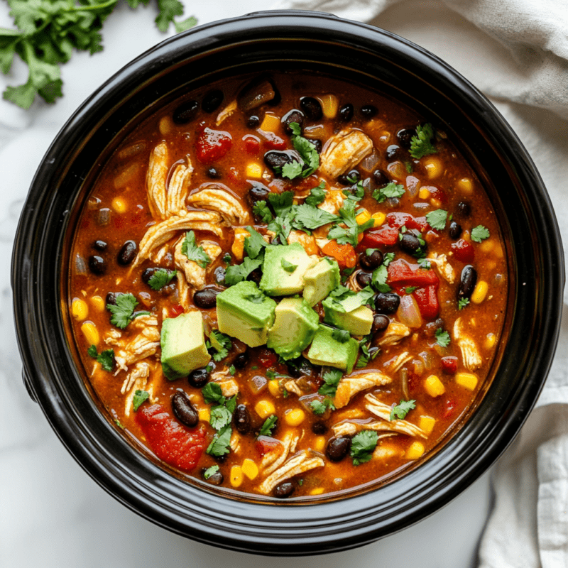 Crockpot Chicken and Black Bean Chili
