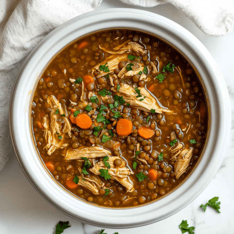 Crockpot Chicken and Lentil Stew