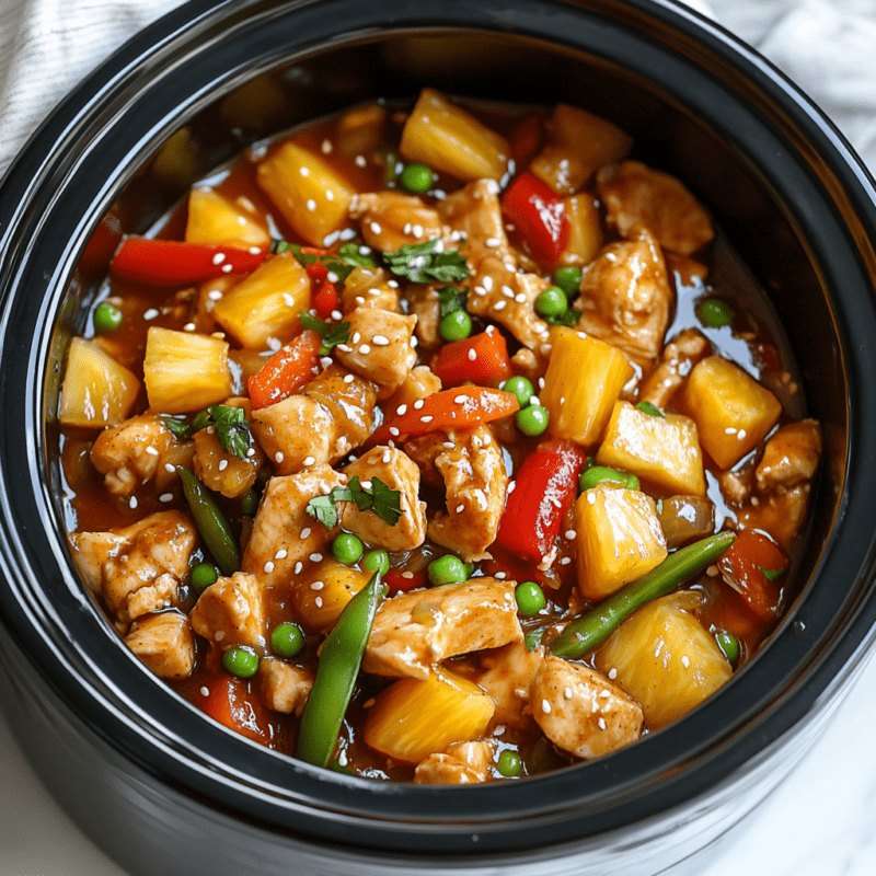 Crockpot Chicken and Pineapple Stir-Fry