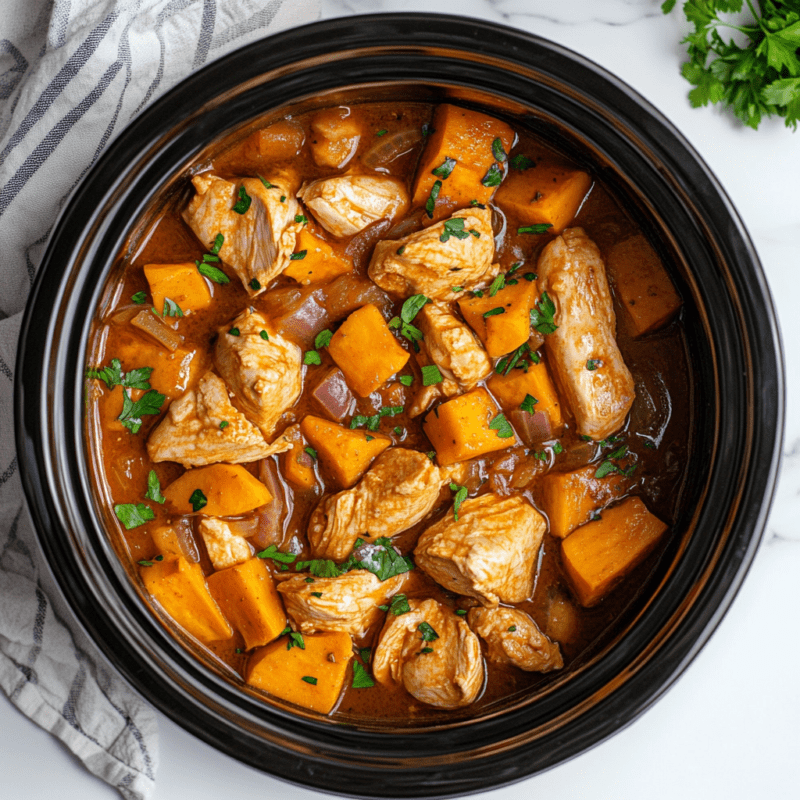 Crockpot Chicken and Sweet Potatoes