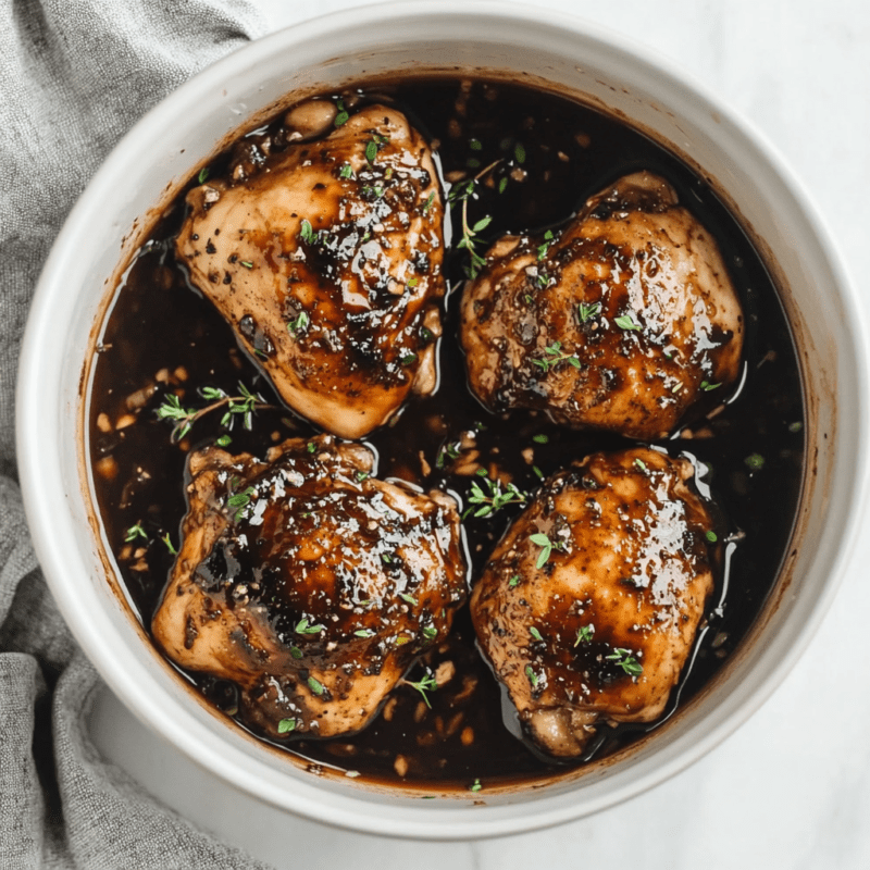 Crockpot Honey Balsamic Chicken Thighs