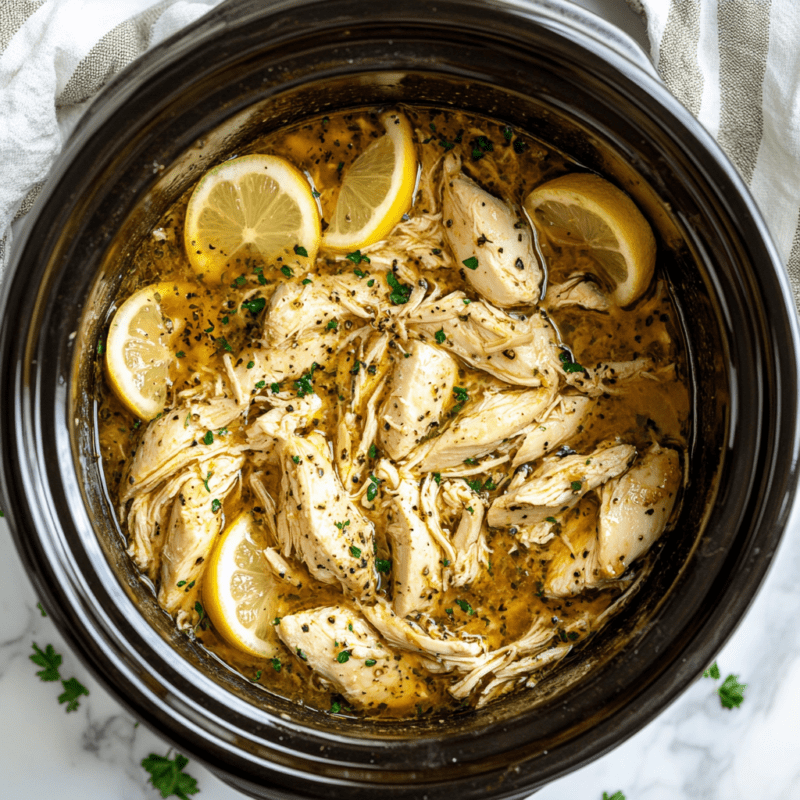 Crockpot Lemon Garlic Chicken