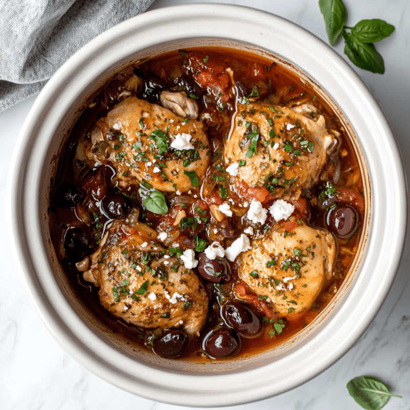Crockpot Mediterranean Chicken Thighs