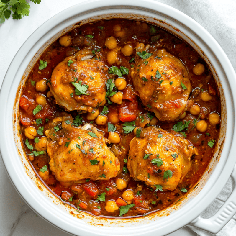 Crockpot Moroccan Chicken Thighs