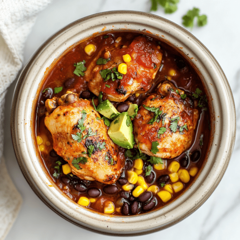 Crockpot Salsa Chicken Thighs