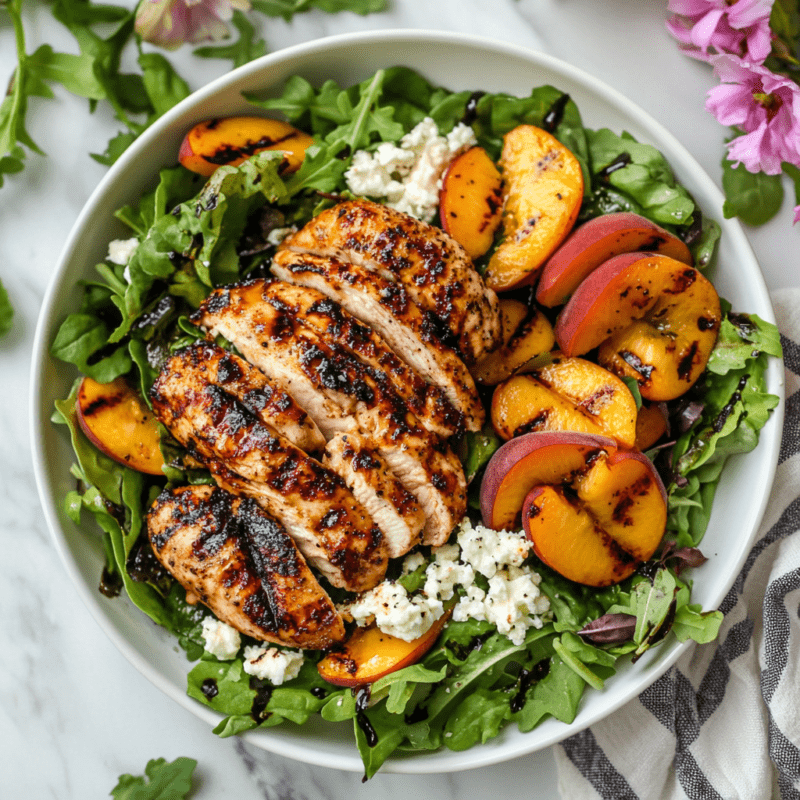 Grilled Chicken and Peach Salad