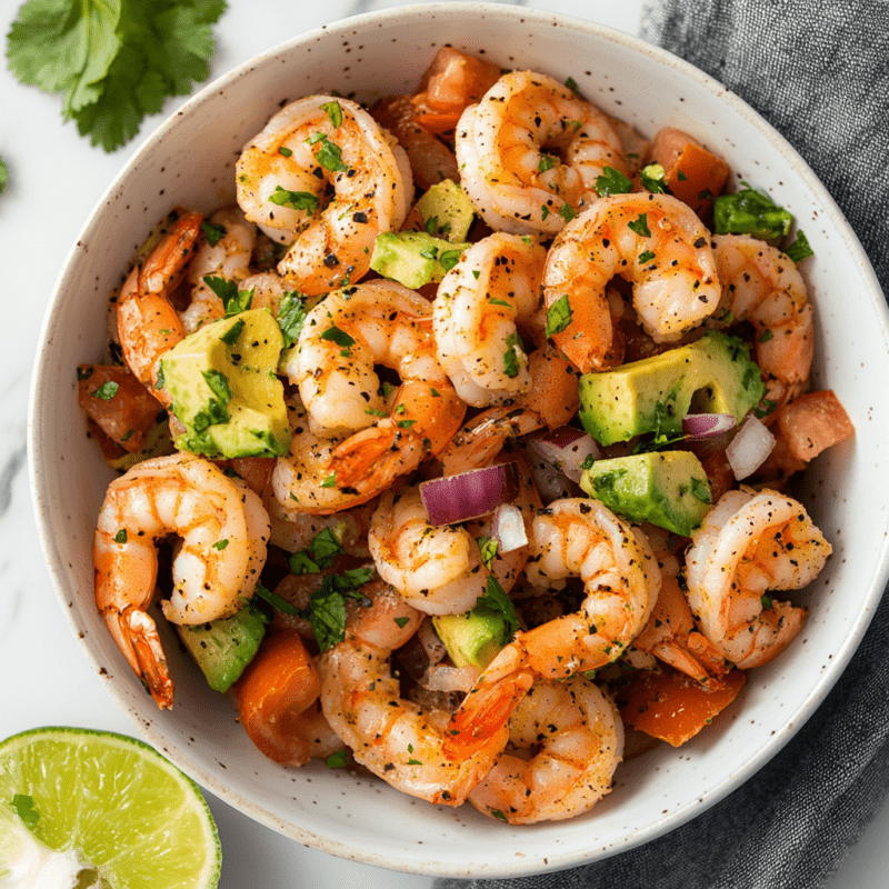 Shrimp Cocktail with Avocado Salsa