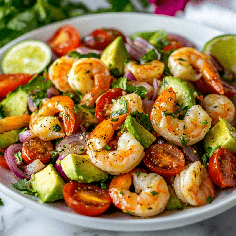 Shrimp and Avocado Salad with Lime Dressing