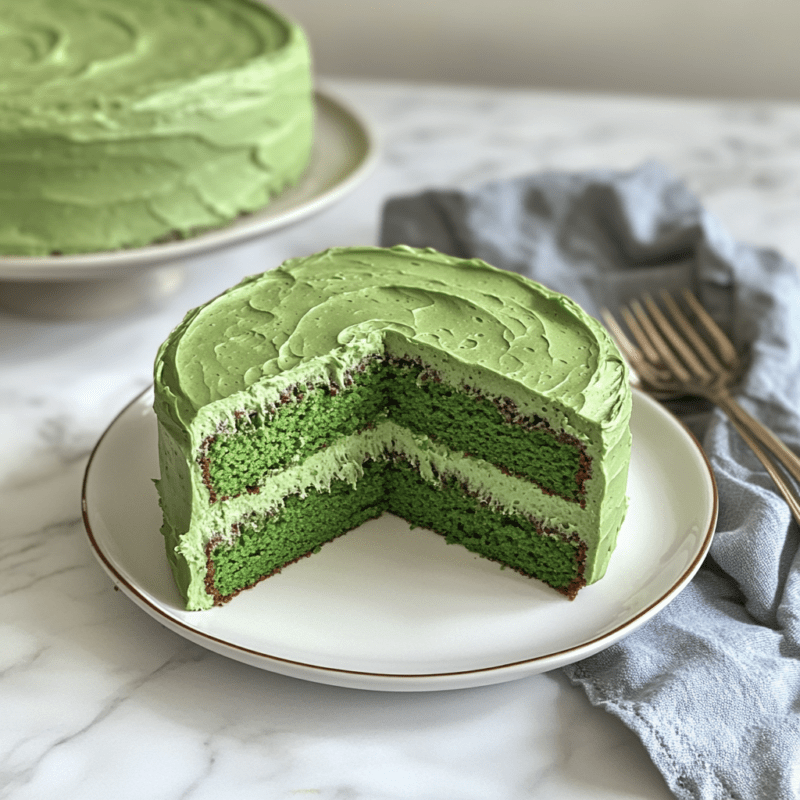 St. Patrick's Day Green Velvet Cake