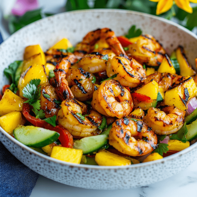 Thai Mango Salad with Grilled Shrimp