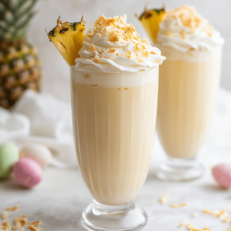 Tropical Pineapple Coconut Milkshake