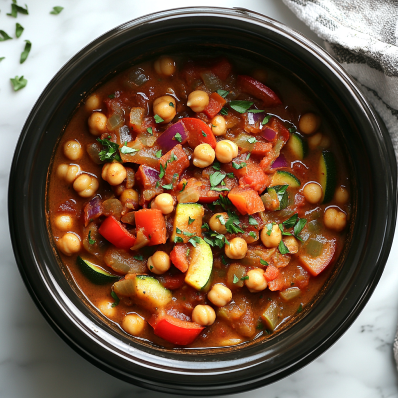 Crockpot Mediterranean Chickpea Stew